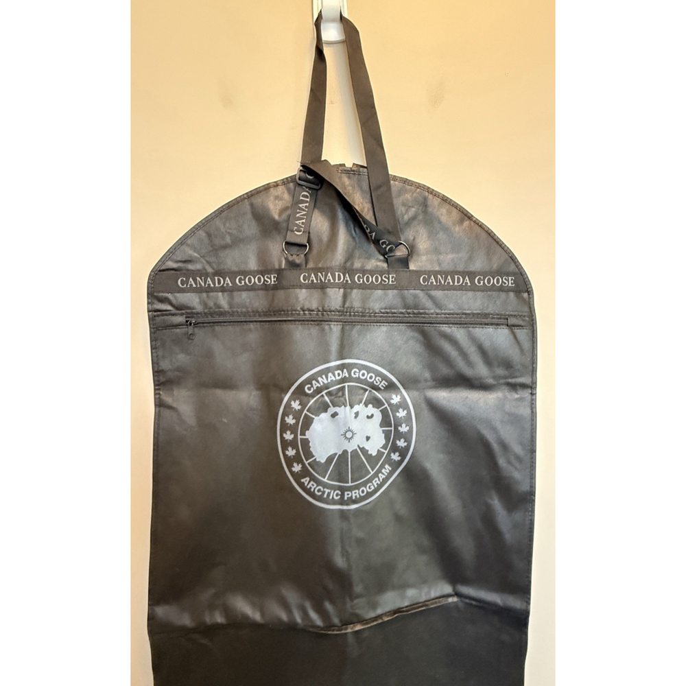 Canada Goose Black Large Garment Bag Coat Cover Travel Storage Carrier Logo